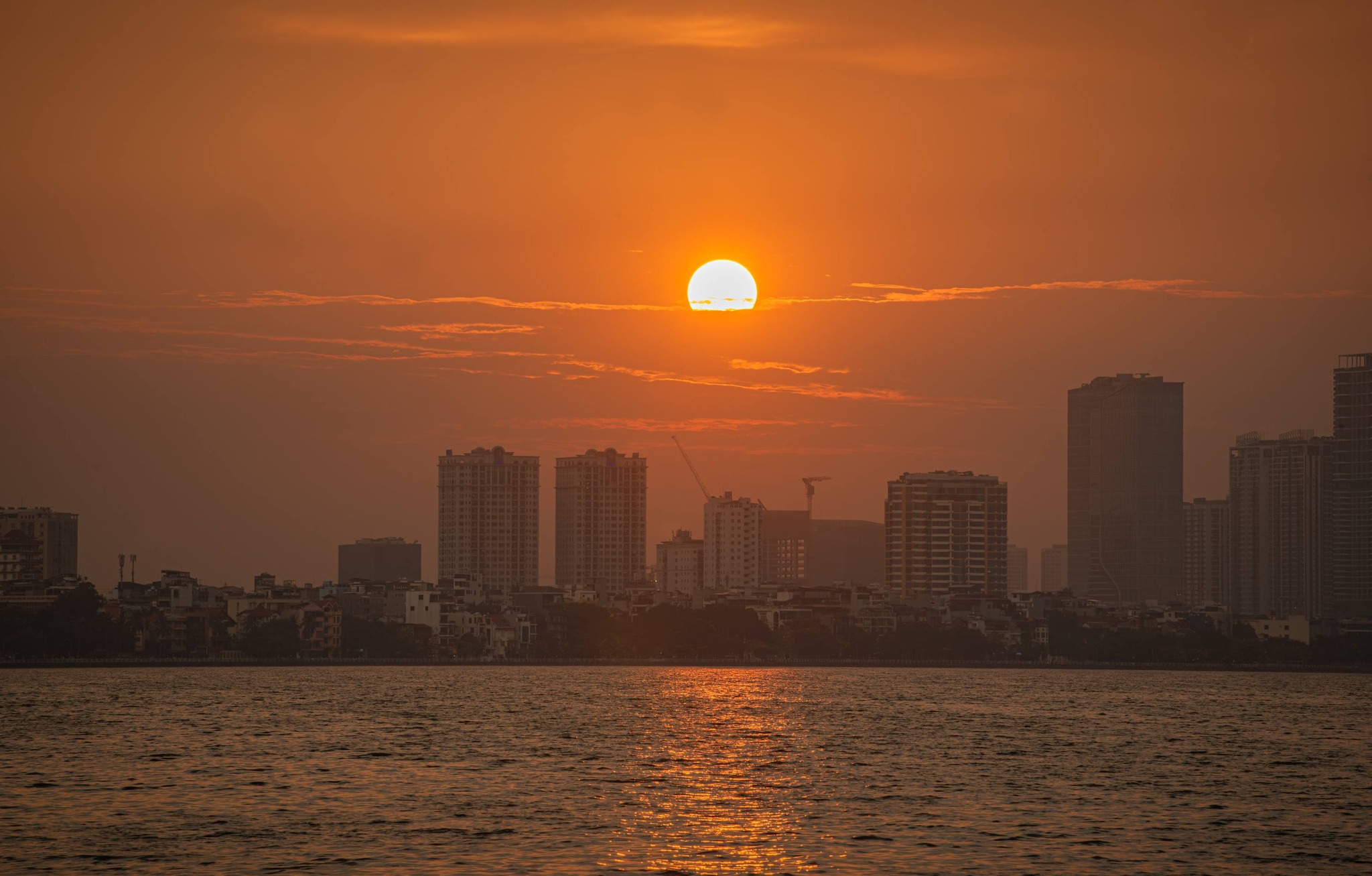 sunset in Hanoi