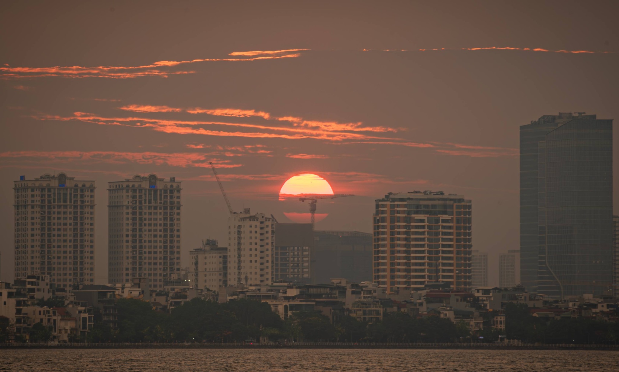 sunset in Hanoi