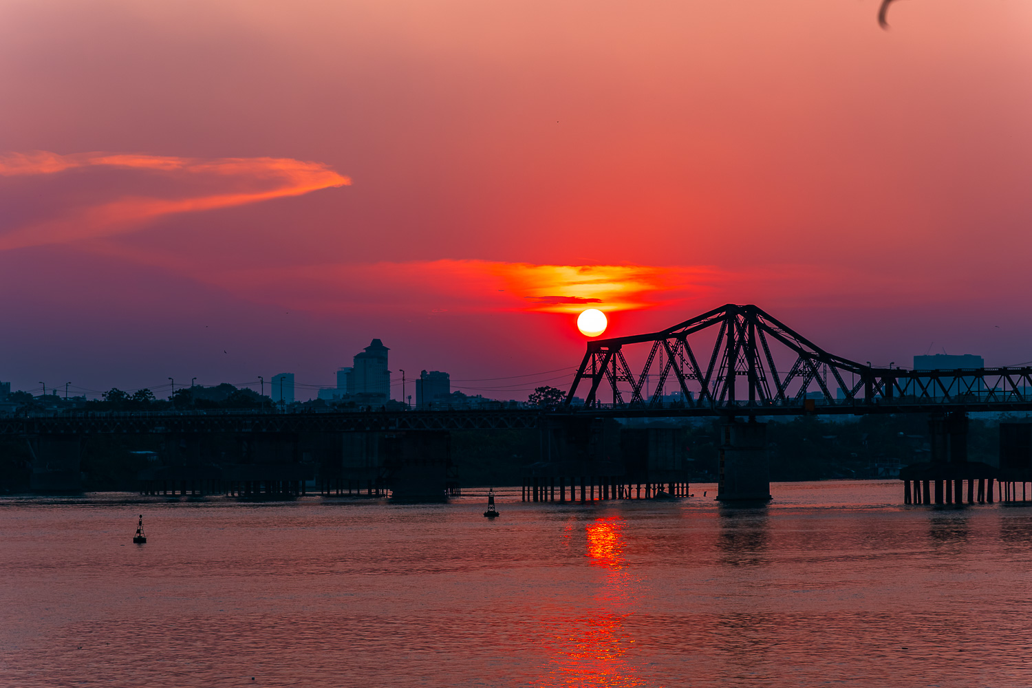 sunset in Hanoi