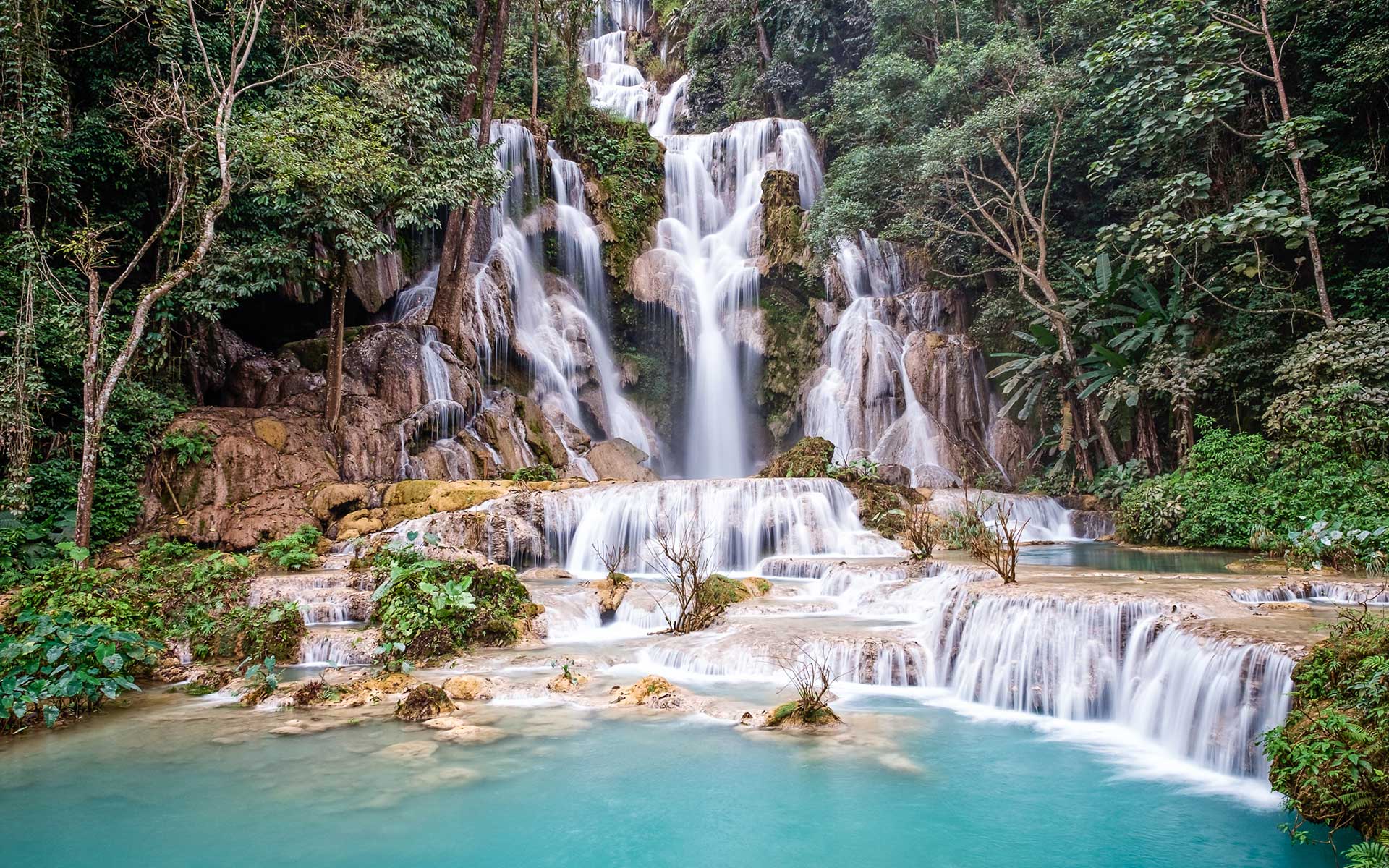 kuang si water fall