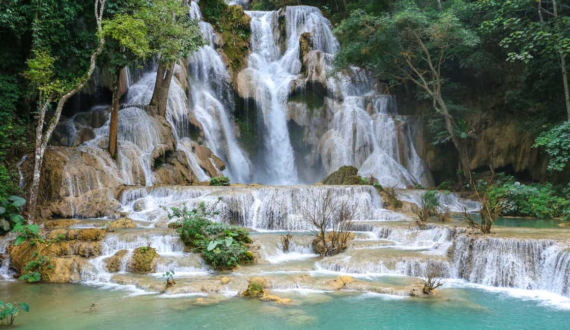 kuang si water fall