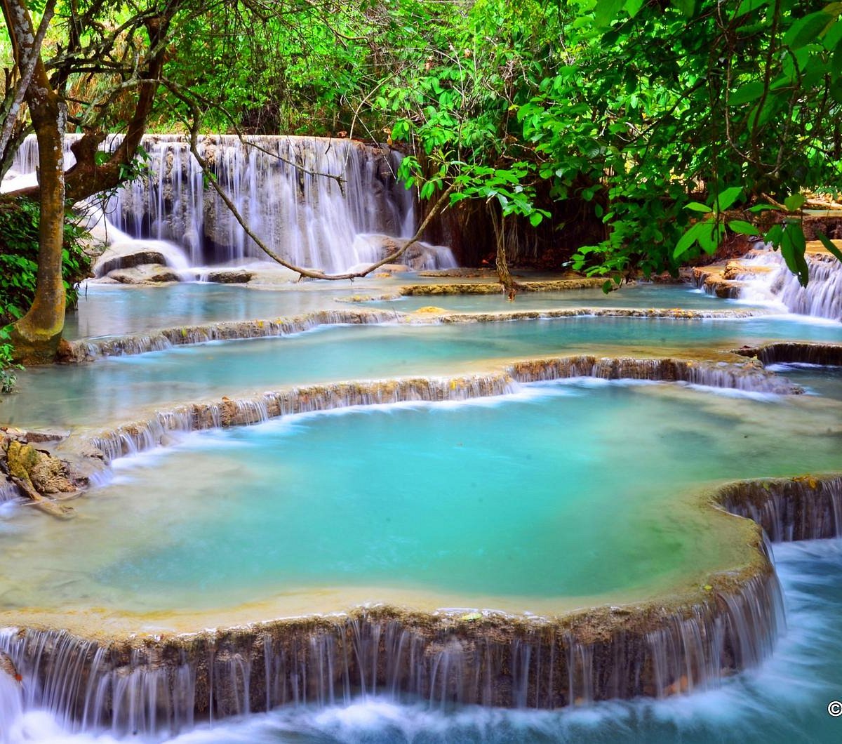 kuang si waterfall